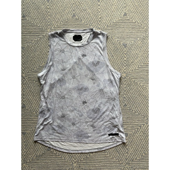 Women's Under Armour Open Back Tank - Gray Floral - XL - Picture 1 of 6
